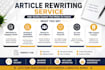rewrite and improve your articles and blog content