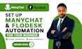 set up manychat and flodesk automation for your business