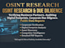 do professional osint research and due diligence