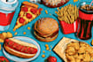 create a food pop art illustration