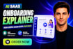 create ai saas onboarding explainer video for new users