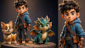 make a stylized 3d character model, animal model, 3d creature, cute 3d character