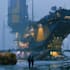 create cinematic space art and sci fi environment illustration