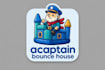 design acaptain bounce house logo with free source file