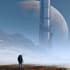 create cinematic space art and sci fi environment illustration
