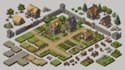 isometric top down game tileset tilemap rpg strategy game environment art