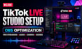 setup tiktok live studio, configure obs studio for tiktok live streaming