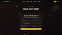 design a modern restaurant website with reservation