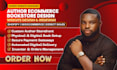 design a custom author ecommerce bookstore and shopify store