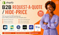 setup shopify request a quote qg rfq sa quotify sp hide price bss orderrequest