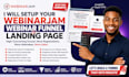 set up a webinar kit, webinar jam, webinar funnel and webinar landing page