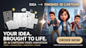 create 3d ai cartoon video animation for youtube