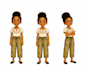 draw character turnaround sheet and expression sheet