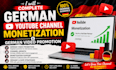 do complete german youtube channel monetization, german video promotion