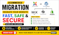 ecommerce migration migrate joomla to wordpress wix squarespace shopify website