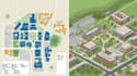 design 2d and 3d maps, campus maps, university maps, school and wayfinding maps