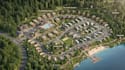 make 2d or 3d glamping resort map, campground map, rv park, campsite master plan