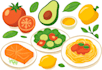 create vector food illustration for branding and digital use