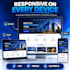 create a responsive website using HTML CSS and javascript