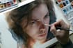 draw watercolor portrait art