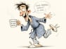draw a cartoon character in a funny sketch