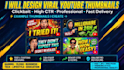 create eye catching youtube thumbnail design