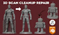 create, modify stl file 3d model stl scan cleanup stl to 3mf stl 3d printing