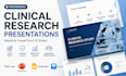 design clinical research presentation, medical powerpoint, slides
