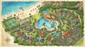 design amusement park map, theme park map, resort and attraction map