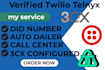 setup twilio IVR, voip, freepbx, 3cx and asterisk