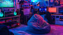 design a realistic 3d gaming room and gaming setup