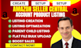 setup amazon seller central account create product listing
