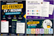 create an ats friendly CV resume for UK job applications
