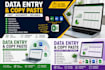 do accurate deta entry ,copy paste and web research