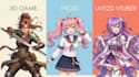 do 2d animation, vrchat upload, live2d vtuber model, 3d rigging anime avatar