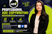 do ad copywriting and write meta ads, facebook ads, and email sales copy