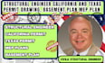 structural engineer california and texas permit drawing, basement plan mep plan