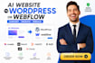 convert lovable base44 replit bolt v0 claude ai website to webflow wordpress