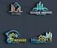 do modern real estate, construction and property logo design