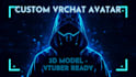 create 3d vrchat avatar, vtuber, vroid anime character model