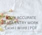 do data entry and social media post design