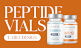 design peptide vial, pharmaceutical, medicine labels and packaging