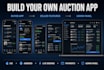 create a live auction app and bidding website