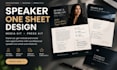 design a professional speaker one sheet and media kit