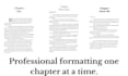 format your manuscript as an ebook or print ready PDF