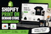 create shopify print on demand store with printful and printify pod dropshipping