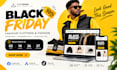 design high converting black friday landing page, run fb, google and tiktok ads