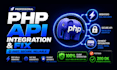 do custom PHP integration, rest API fix, and webhook automation