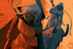 draw in comic style and retro colors