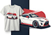 create rat fink cartoon car style tshirt illustration